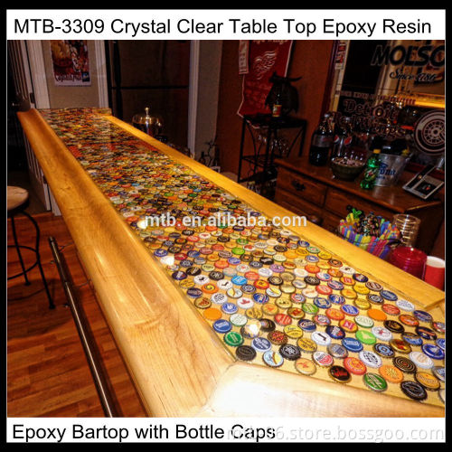Crystal Clear Table top Epoxy Resin with Bottle Caps